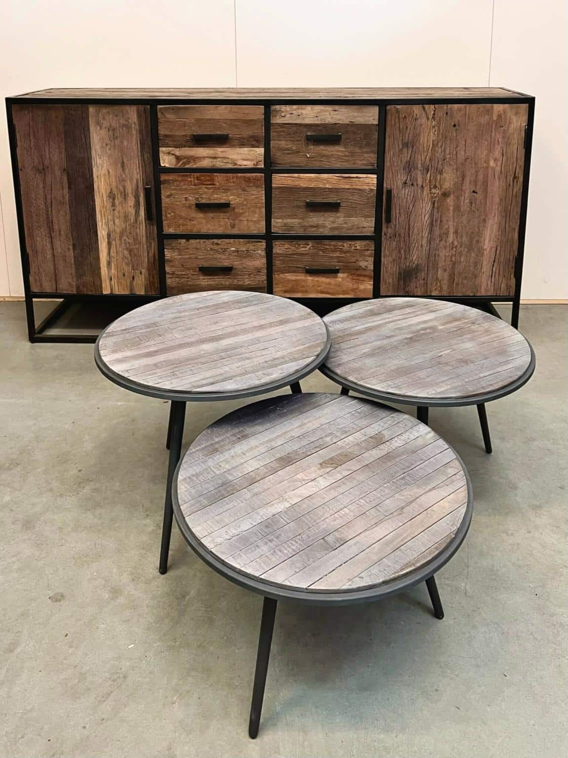 Salontafel set van 3 Turi - Indoteak