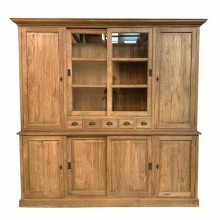 teak buffetkast acht deuren 5 kleine laden