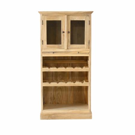 dranken kast met 2 deuren en ruimte voor wijn