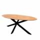 ovale tafel accent met stalen frame livingfurn