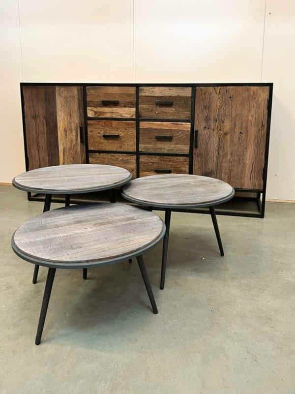 Salontafel set van 3 Turi - Indoteak