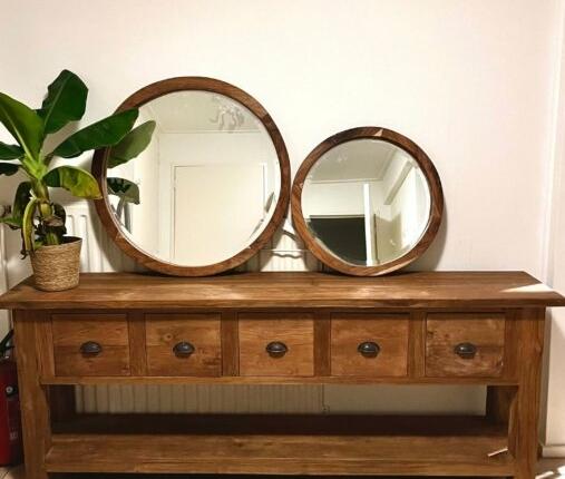 geborstelde sidetable