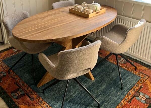 ovale tafel 160cm