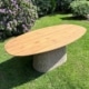 Luxe Deens ovale tuintafel Ubud Column voor tuin en terras