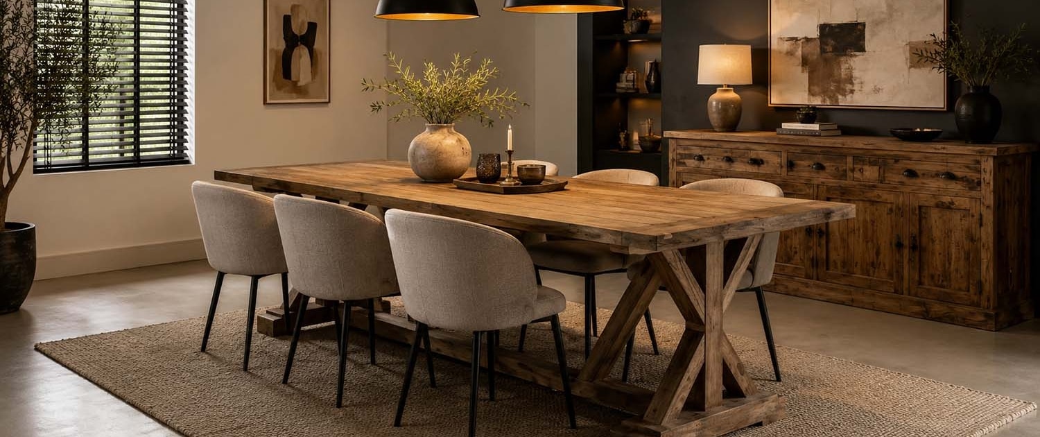 mango-of-teak-eettafel-vergelijken Verschil tussen teakhout en mangohout voor een eettafel.