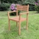 Teakhouten tuinstoel met armleuningen van massief teak - IndoTeak